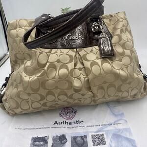 Coach F15510 Authenticated Ashley Signature Sateen Carryall Shoulder Bag